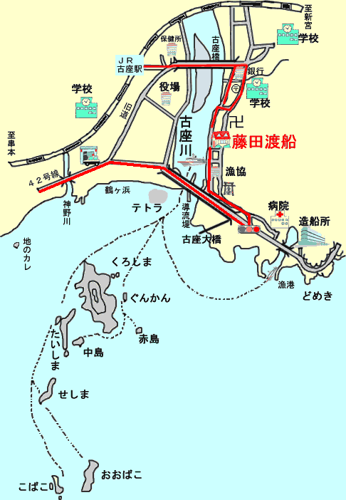 藤田渡船　地図